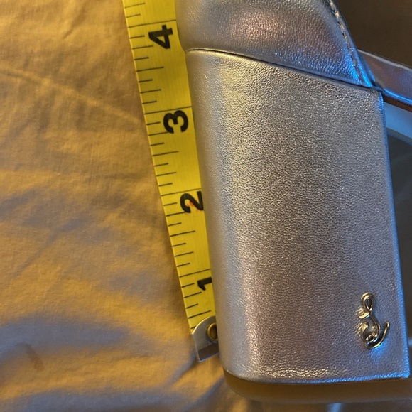 Silver dress sandals, size 9, NWT, Sam Elderman, block heel (3.5-4”) retail $120 - Picture 6 of 9